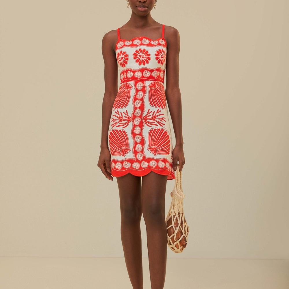 farm Rio coral shell dress BNWT